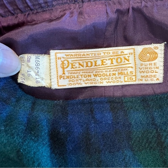 Pendleton Vintage Wool Plaid Pencil Skirt size 16 - Picture 10 of 15